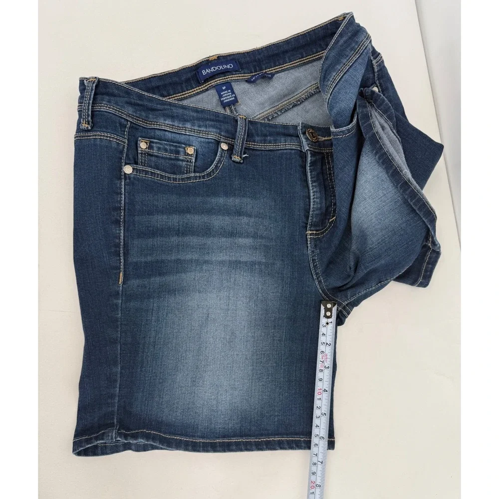 Bandolino Karyn Boyfriend Denim Shorts Dark Wash Blue Womens Sz 6P Petite